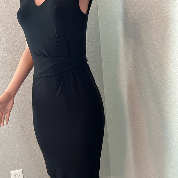 Catherine Malandrino Womens Black Ruched Sheath Wear to Work Dress SMALL NWT #45 - Picture 4 of 13